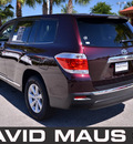 toyota highlander 2012 dark red suv gasoline 4 cylinders front wheel drive automatic 32771