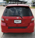 honda fit 2008 red hatchback sport gasoline 4 cylinders front wheel drive 5 speed manual 76087