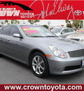 infiniti g35 2005 gray sedan gasoline 6 cylinders rear wheel drive automatic 91761