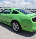 ford mustang 2013 green coupe gasoline 6 cylinders rear wheel drive 6 speed automatic 77388
