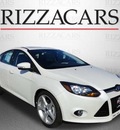 ford focus 2012 white hatchback titanium flex fuel 4 cylinders front wheel drive automatic with overdrive 60546