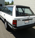 subaru loyale 1991 white wagon gasoline 4 cylinders 4 wheel drive 5 speed manual 98371