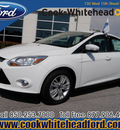 ford focus 2012 white sedan sel flex fuel 4 cylinders front wheel drive automatic 32401
