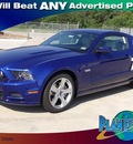 ford mustang 2013 blue coupe gasoline 8 cylinders rear wheel drive 6 speed automatic 77388