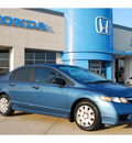 honda civic 2010 blue sedan vp gasoline 4 cylinders front wheel drive 5 speed manual 77065