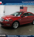 ford taurus 2011 red sedan sho gasoline 6 cylinders all whee drive automatic 76108