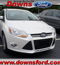 ford focus 2012 white sedan sel flex fuel 4 cylinders front wheel drive automatic 08753