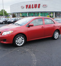 toyota corolla 2010 red sedan gasoline 4 cylinders front wheel drive automatic 19153