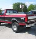 ford f 150 1995 redblack pickup truck xlt gasoline v8 4 wheel drive automatic with overdrive 45840