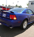 ford mustang 2003 dk  blue coupe gt deluxe gasoline 8 cylinders sohc rear wheel drive 5 speed manual 98371