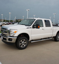 ford f 250 super duty 2012 white lariat 8 cylinders automatic 76108
