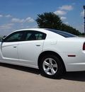 dodge charger 2011 white sedan gasoline 6 cylinders rear wheel drive automatic 76018