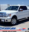 ford f 150 2012 white lariat gasoline 6 cylinders 4 wheel drive automatic 62708