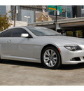 bmw 6 series 2008 silver coupe 650i gasoline 8 cylinders rear wheel drive automatic 77002