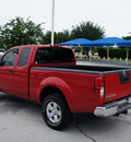 nissan frontier 2010 red pickup truck se gasoline 6 cylinders 2 wheel drive automatic 76206