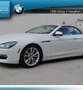 bmw 6 series 2012 white 640i gasoline 6 cylinders rear wheel drive automatic 77002