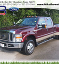 ford f 350 super duty 2009 dk  red lariat diesel 8 cylinders 4 wheel drive automatic 76049