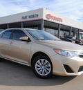 toyota camry 2012 tan sedan le gasoline 4 cylinders front wheel drive automatic 76116
