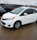 toyota yaris 2012 white 3 door le gasoline 4 cylinders front wheel drive automatic 76116