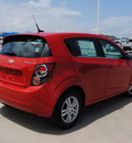 chevrolet sonic 2012 red hatchback lt gasoline 4 cylinders front wheel drive 6 speed automatic 76206