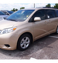 toyota sienna 2012 tan van le 8 passenger gasoline 6 cylinders front wheel drive automatic 77074