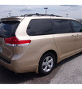 toyota sienna 2012 tan van le 8 passenger gasoline 6 cylinders front wheel drive automatic 77074