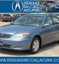 toyota camry 2002 lt  blue sedan le v6 gasoline 6 cylinders front wheel drive automatic with overdrive 77074