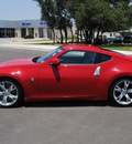 nissan 370z 2009 red coupe gasoline 6 cylinders rear wheel drive automatic 76087