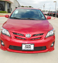 toyota corolla 2011 red sedan s gasoline 4 cylinders front wheel drive automatic 76011