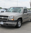 chevrolet silverado 1500 2003 silver pickup truck gasoline 6 cylinders rear wheel drive automatic with overdrive 77074
