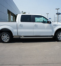 ford f 150 2012 white 2wd supercrew 145 lariat flex fuel 8 cylinders 2 wheel drive 6 speed automatic 75070