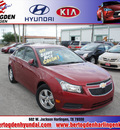 chevrolet cruze 2011 red sedan lt gasoline 4 cylinders front wheel drive automatic 78550