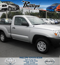 toyota tacoma 2011 silver reg cab 2wd i4 mt gasoline 4 cylinders 2 wheel drive 5 speed manual 34788