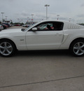 ford mustang 2012 white coupe gt premium gasoline rear wheel drive automatic 77521