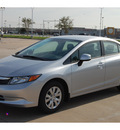 honda civic 2012 silver sedan lx gasoline 4 cylinders front wheel drive automatic with overdrive 77034