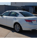 honda accord 2012 white sedan ex l v6 w navi gasoline 6 cylinders front wheel drive automatic with overdrive 77034