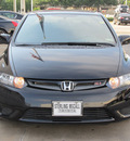 honda civic 2008 black coupe si gasoline 4 cylinders front wheel drive 6 speed manual 77074