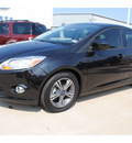 ford focus 2012 black hatchback se flex fuel 4 cylinders front wheel drive automatic 77074