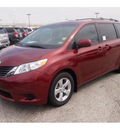 toyota sienna 2012 dk  red van le 7 passenger auto access sea gasoline 6 cylinders front wheel drive automatic 77074