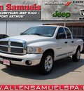 dodge ram pickup 1500 2005 white pickup truck laramie gasoline 8 cylinders rear wheel drive automatic with overdrive 77642