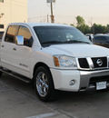 nissan titan 2005 white le flex fuel 8 cylinders rear wheel drive automatic with overdrive 77074