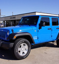 jeep wrangler unlimited 2012 blue suv sport gasoline 6 cylinders 4 wheel drive automatic 76011