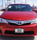 toyota camry 2012 red sedan le gasoline 4 cylinders front wheel drive automatic 76011
