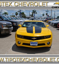 chevrolet camaro 2012 yellow coupe lt gasoline 6 cylinders rear wheel drive automatic 78521