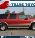 ford excursion 2005 red suv eddie bauer diesel 8 cylinders 4 wheel drive automatic 77338