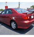 toyota corolla 2003 red sedan s gasoline 4 cylinders front wheel drive 5 speed manual 76543