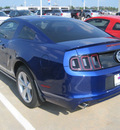 ford mustang 2013 lt  blue coupe gt gasoline 8 cylinders rear wheel drive automatic 77578