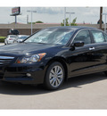 honda accord 2012 black sedan gasoline 6 cylinders front wheel drive 5 speed automatic 77025