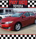 toyota camry 2012 red sedan se gasoline 4 cylinders front wheel drive automatic 77469