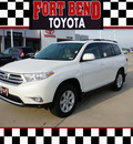 toyota highlander 2012 white suv se gasoline 6 cylinders front wheel drive automatic 77469